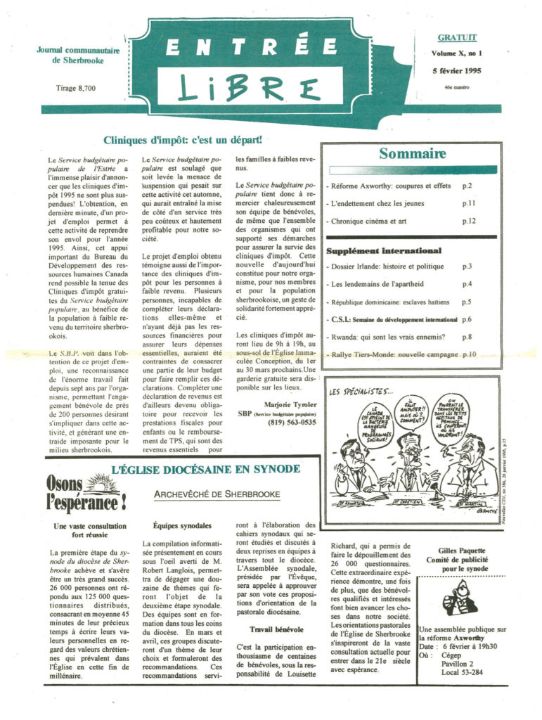 Couverture de la parution #46 février 1995