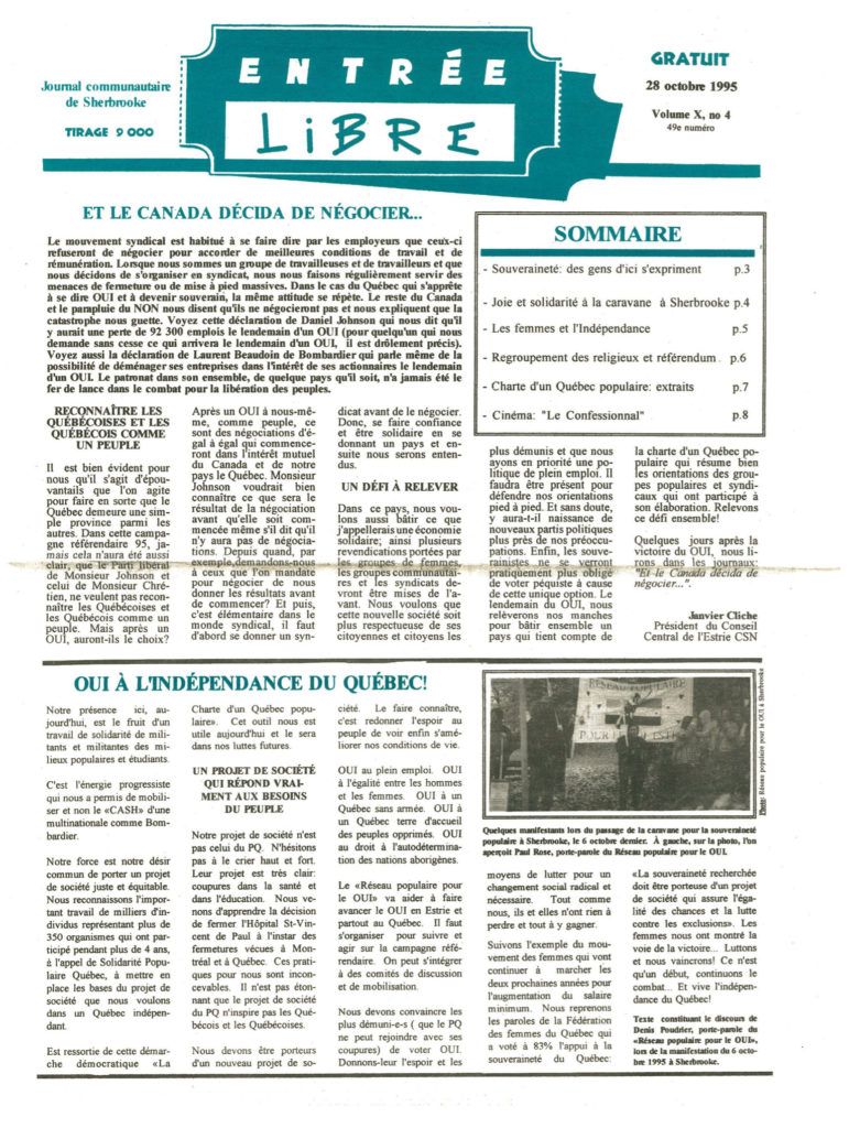 Couverture de la parution #49 octobre 1995