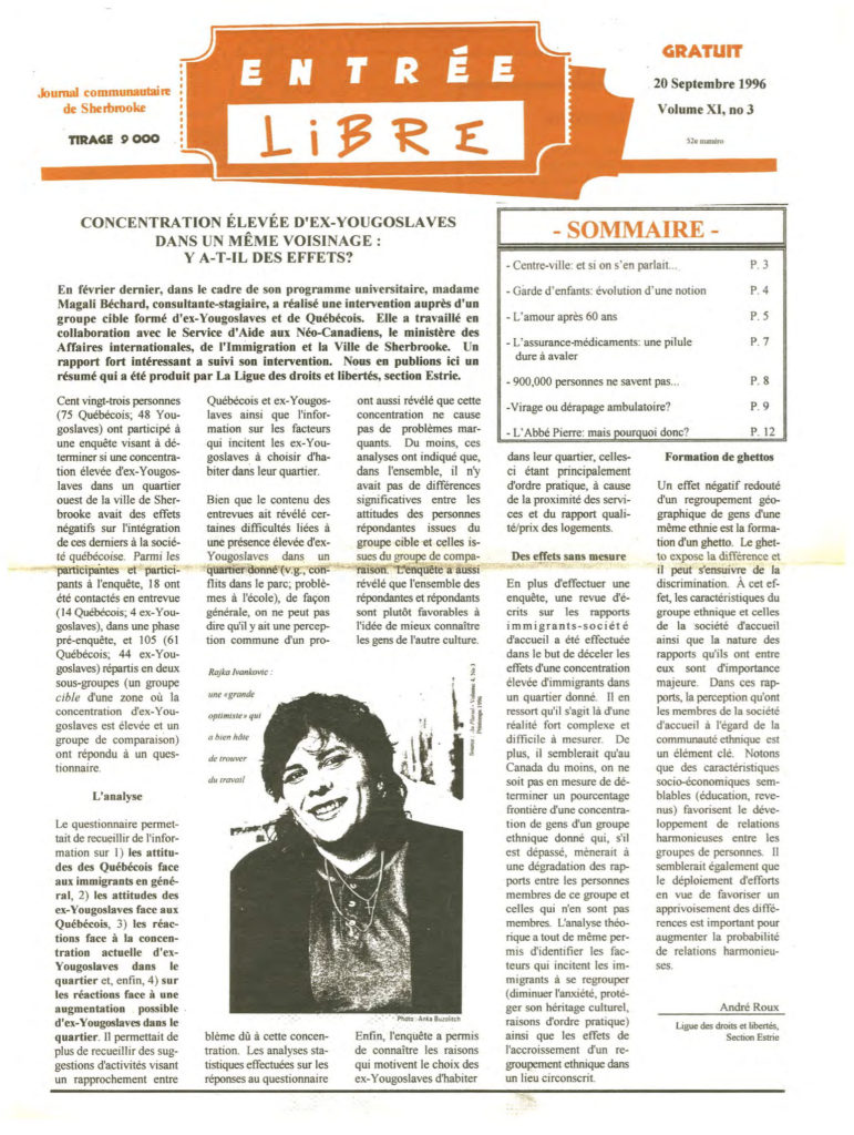 Couverture de la parution #52 septembre 1996